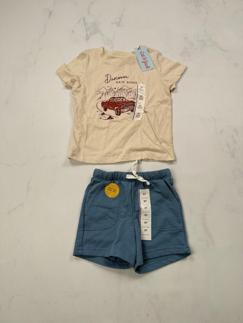 Cat & Jack Discover Baby Tee & Shorts Outfit Set - Boys 2T